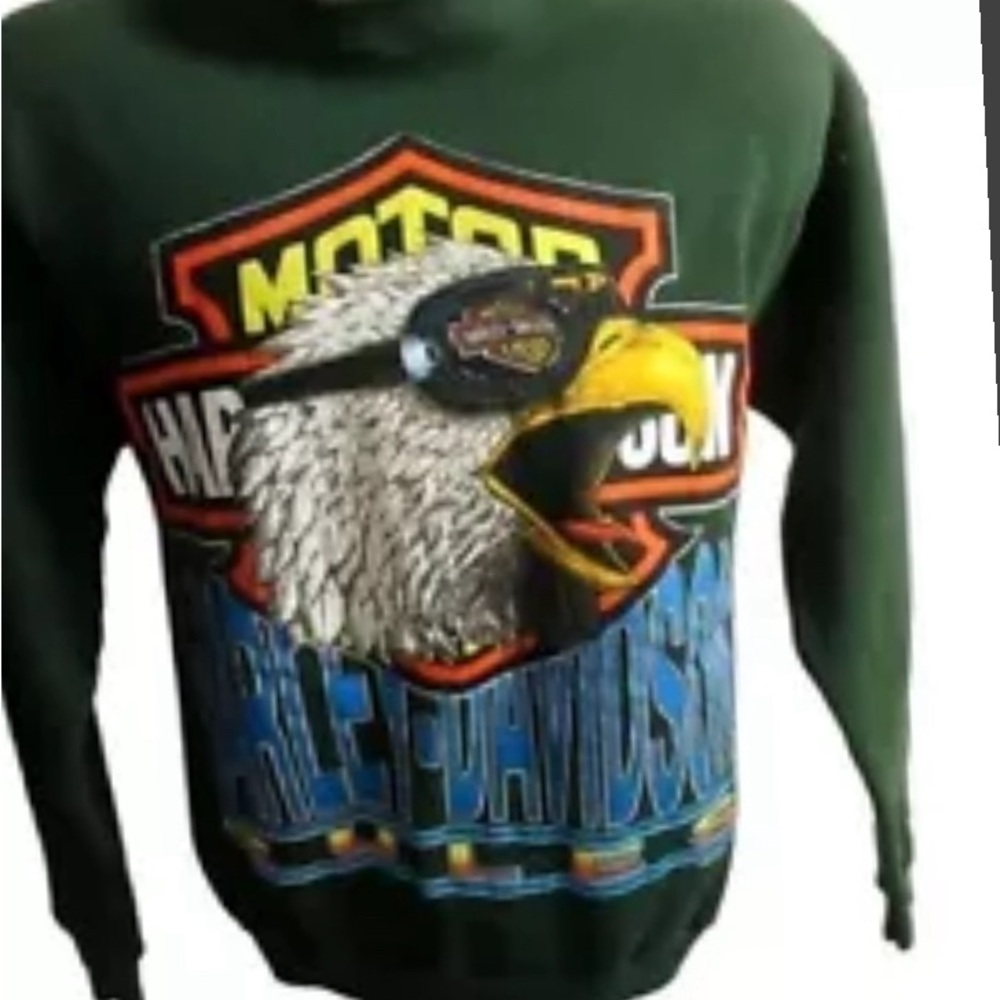 Vintage Harley Davidson Crew Neck Green